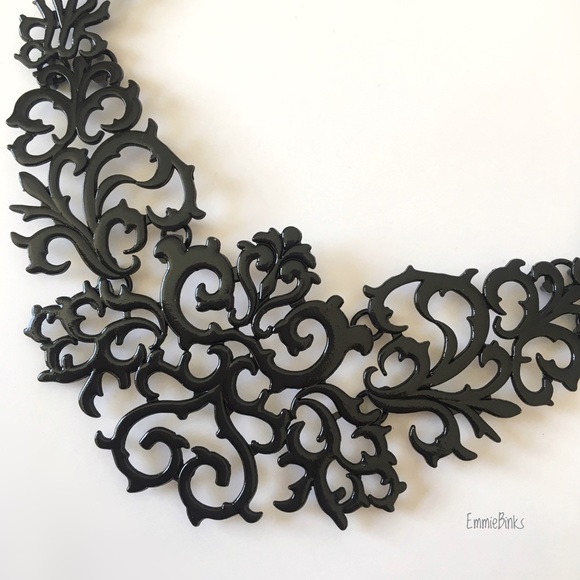 New Ornate Hollowed Out Vintage Vibe Statement Necklace Adjustable ~ Collar - Picture 5 of 16